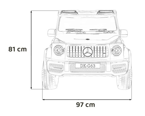 Pojazd Mercedes Benz G63 AMG XXL Czerwony